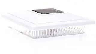 5X5 White Outdoor Solar Fence Post Deck Railing Cap LED Light