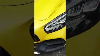 Mercedes AMG GT Wrapped in KPMF Matte Sonic Yellow Vinyl 💛