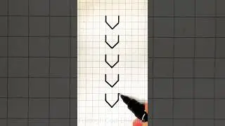 Simple 3D Illusion Drawing on Graph Paper 