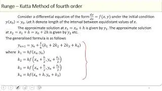 Runge   Kutta Method of 4th order