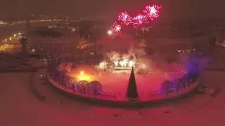 Фестиваль огня на стрелке Васильевского острова