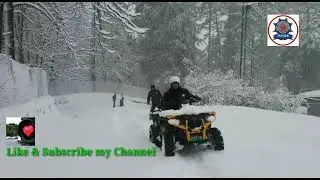 Traffic Police Snow Mobile | Snow Bike | Snowfall #Murree #kashifstuff