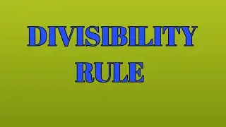 divisibility rule