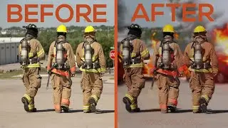 FIREMAN'S - Photoshop BEFORE And AFTER Edit