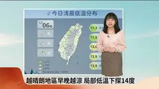 暗夜新聞-氣象主播黃脩筑(四縣腔)-越晴朗地區早晚越涼 局部低溫下探14度【客家新聞20241206】