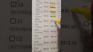 2024 52 week saving challenge progress #savingmoney #savingchallenge