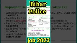 bihar police new vacancy 2023|bihar police constable new vacancy 2023 #job #biharpolice #viral news
