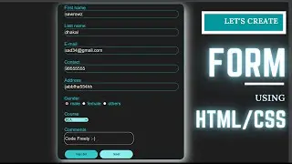Make form by using HTML and CSS || part - 1