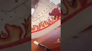 🔥 ТУТОРИАЛ 🔥Как нарисовать дракона Супер жаркий 🥰 Кастом NIKE AIR FORCE 🥰