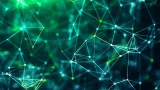 🧬 Greeny Plexus Background Loop Footage. Lines Structure, Network Dots Connection +4K 60FPS PREMIUM