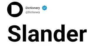 Slander Meaning In English