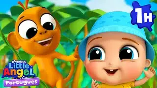 Um Dia no Parquinho da Selva! | 1 HORA DE LITTLE ANGEL BRASIL! | Músicas Infantis em Português