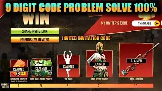 9 DIGIT CODE PROBLEM SOLVE 100%//FREE FIRE MAX REWARD