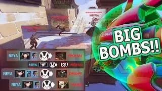 ONLY sʟɪɢʜᴛʟʏ MASSIVE D.VA BOMBS IN THIS GAME #overwatch