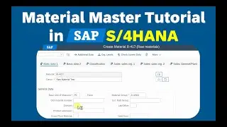 SAP Material Master Tutorial for Beginners | Transaction MM01