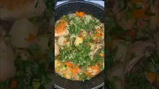 Тушеная курица с овощами на быструю руку 