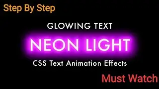 How to make animation text glow effect by Html coding | Web Designing #viral  #viralvideo #video