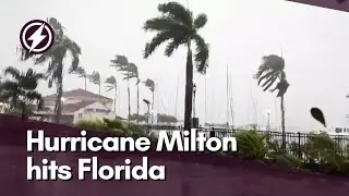 Winds and rain from Hurricane Milton hit Bradenton, Florida