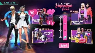 Valentine Event FREE Rewards Free Fire💥😯, Rose Emote Return | Free Fire New Event | Ff New Event |