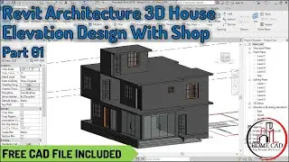 Revit 3d House Elevation With Shop | Part 01
