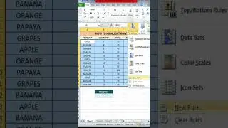 How To Highlight Rows In Excel  