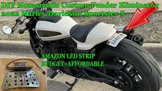 DIY Homemade Custom Fender Eliminator 2022 Harley Davidson Sportster S