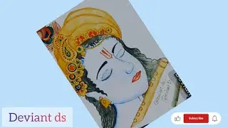 Krishna drawing #radhakrishna #sumellika #krishnadrawing