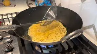 My mother making Chickpeas Noodles / Besan Sev