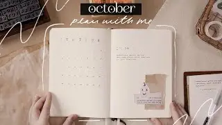 my minimal october 2021 bullet journal setup // mindful monthly plan with me 🤍🎃