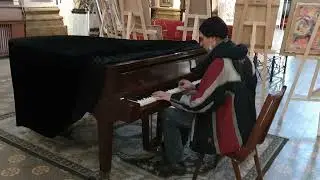 Grand piano in the former Creek Catholic Temple - Chemist