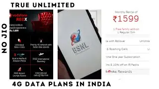 True Unlimited 4G plans in India.Jio Don't offer Unlimited, Airtel Vodafone & BSNL 4g Unlimited data