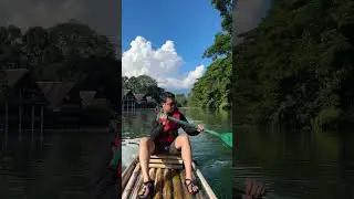 Bamboo rafting at Villa Escudero! 😂 #youtubeshorts