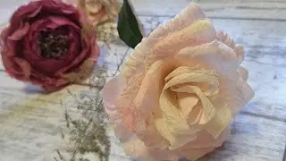 Trick to make Vintage Canvas Roses/DIY HOW TO MAKE VINTAGE ROSES ON FABRIC