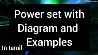 Power set definition in Tamil| what's power set it's diagram and examples| Basic set theory in Tamil