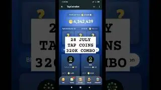 28 JULY - TAP COINS - 320K COMBO CARDS