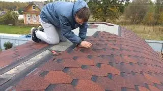 укладка мягкой черепицы дёке на арочную крышу. гараж 4×6 из газоблоков своими руками