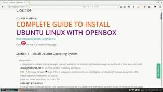 Ubuntu Openbox - Section 4 - How to access online materials # Lesson 6