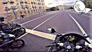 Безумная езда на мотоциклах 4к || Crazy ride on YZF-R1