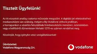 Vodafone analóg csatornáinak utolsó pillanata