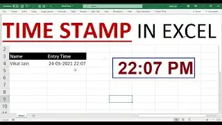 Time Stamp in EXCEL