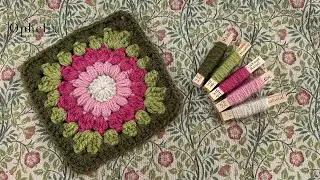 How To Crochet A Double Strand Flower Granny Square // The Primula Square