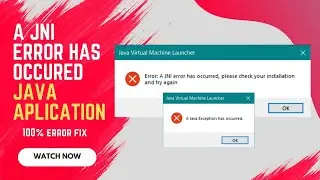 JNI error solution | Minecraft / Java Application error solve