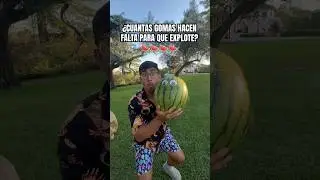 ¿Cuántas GOMAS hacen falta para que EXPLOTE La SANDIA?🍉😳