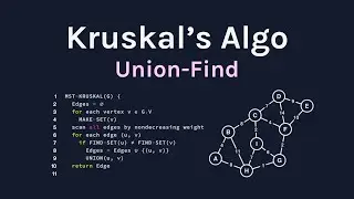 Kruskal's Algorithm Code Visualization (with Union Find)