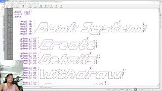 Simple Bank Management System Using 8086 Assembly Language