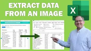 Extracting data from an image with Excel