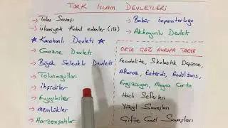 2) Türk İslam Devletleri ve Orta Çağ Avrupa Genel Tekrar | Tyt, Ayt, Kpss Tarih 2024