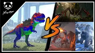 Defeating All Island Bosses With One Rex - Broodmother, Megapithecus, Dragon | ARK: Survival Evolved