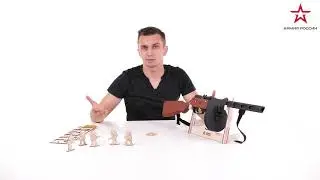 Пулемет ППШ из дерева резинкострел 