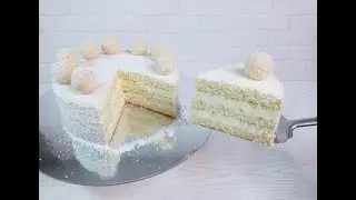 RAFFAELLO cake! THE perfect COCONUT SPONGE CAKE! COCONUT sweets fast and delicious 